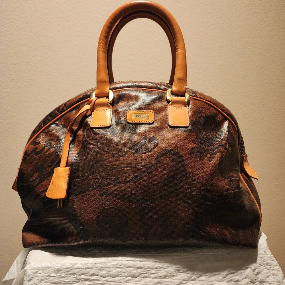 Gianfranco Ferre Handbag Satchel Lock & Key